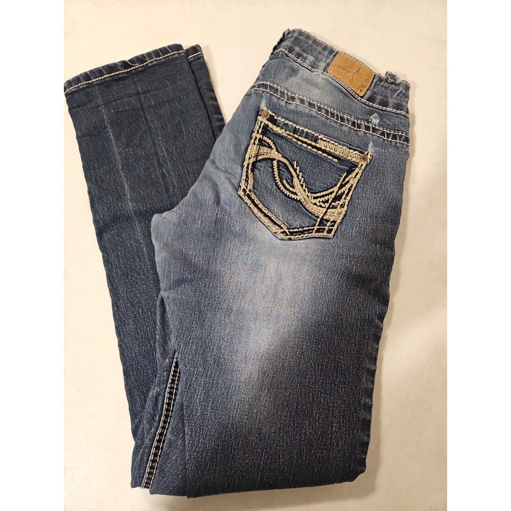 WISHFUL PARK Sophia Skinny Stretch Youth Girls Size 5 Medium Wash Blue Jeans(518